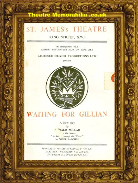 London St James’s Theatre – Waiting For Gillian – 1954 Mcallum