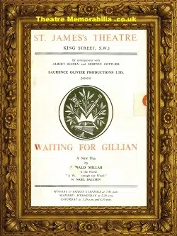 London St James’s Theatre – Waiting For Gillian – 1954 Mcallum