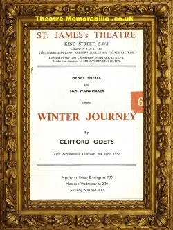 London St James’s Theatre – Winter Journey – 1952