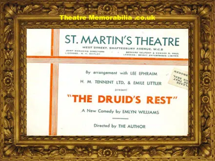 London St Martin Theatre – The Druid’s Rest 1945 Richard Burton