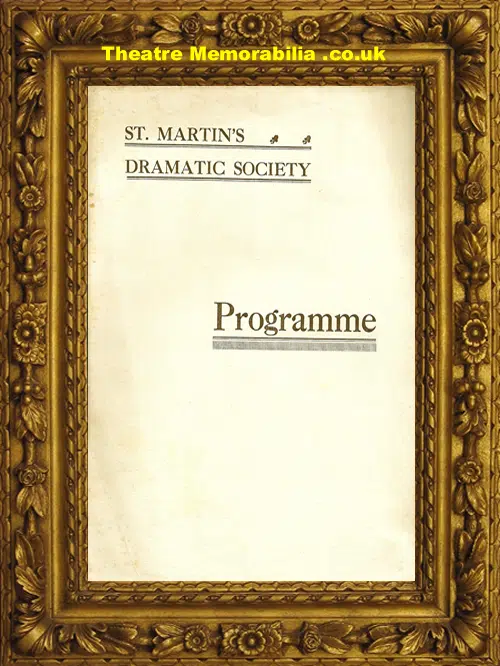 London St Martin's Dramatic Society - Great Broxopp C 1931