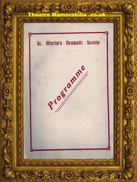 London St Martin’s Dramatic Society – Admirable Crichton C 1931