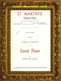 London St Martin’s Theatre – Saint Joan – 1955
