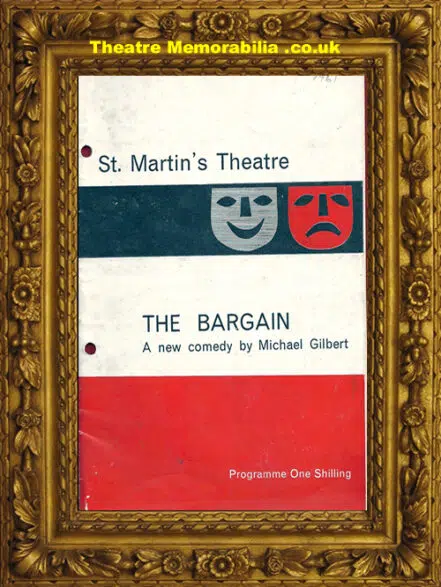 London St Martin’s Theatre – The Bargin – 1961 Alister Sim