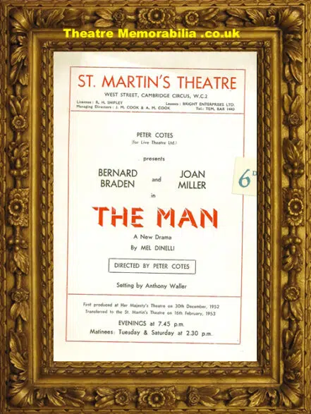 London St Martin’s Theatre – The Man – 1952