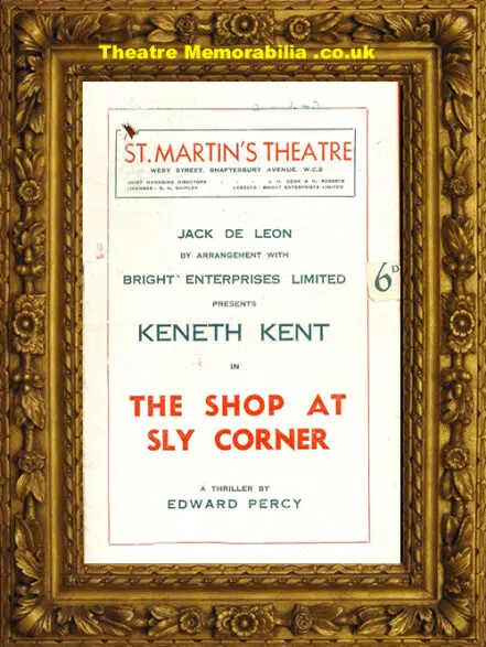 London St Martin’s Theatre – The Shop At Sly Corner 1955