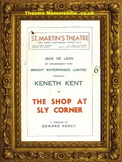 London St Martin’s Theatre – The Shop At Sly Corner 1955