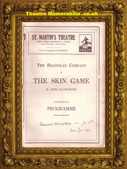 London St Martin’s Theatre – The Skin Game – 1921
