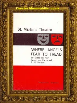 London St Martin’s Theatre – Where Angels Fear To Tread – 1963