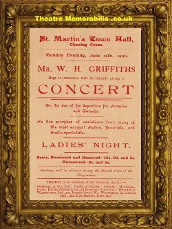 London St Martin’s Town Hall Charing Cross – Concert – 1900 Auto