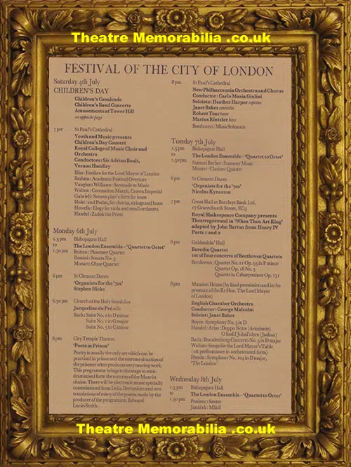 London St Paul's Cathedral - Festival City Concert - 1970 - PLUS