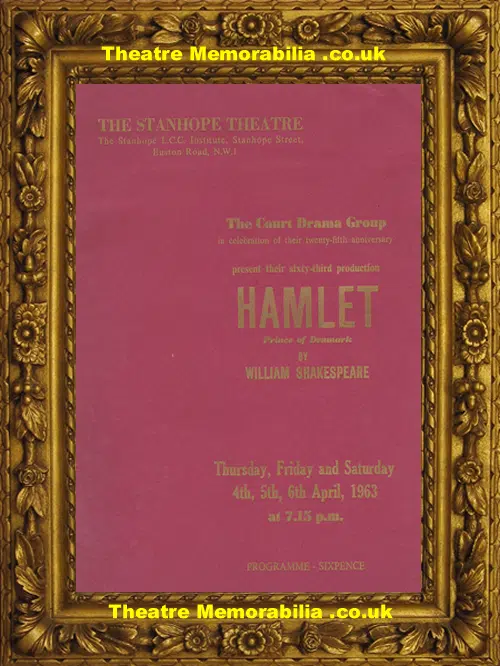 London Stanhope Theatre - Hamlet - 1963