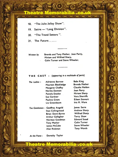 London Stanhope Theatre - Kaleidoscope - 1965 - Alan Rickman