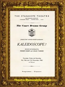 London Stanhope Theatre – Kaleidoscope – 1965 – Alan Rickman