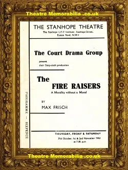 London Stanhope Theatre – The Fire Raisers – 1963