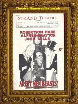 London Strand Theatre – Aren’t Men Beasts – 1937 – John Mills