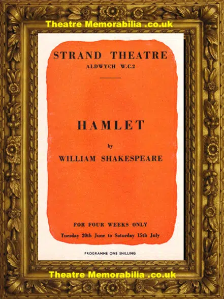 London Strand Theatre – Hamlet – 1961