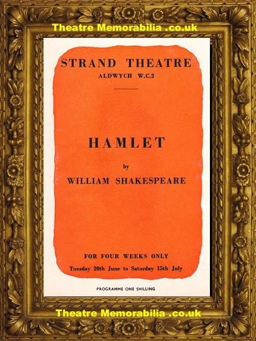 London Strand Theatre - Hamlet - 1961