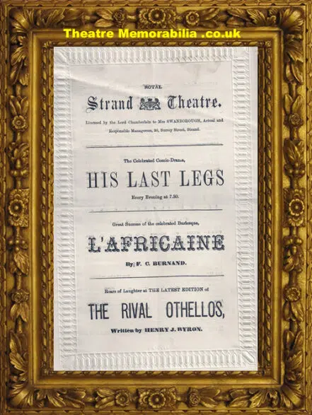 London Strand Theatre – His Last Legs – 1896