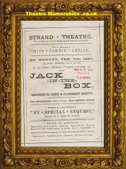 London Strand Theatre – Jack In The Box – 1887