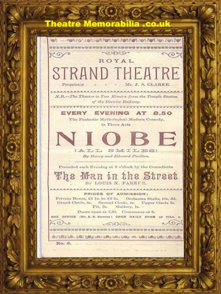 London Strand Theatre – Niobe – 1892