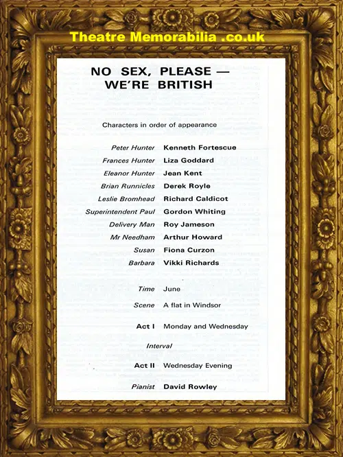 London Strand Theatre - No Sex Please, We're British - Goddard