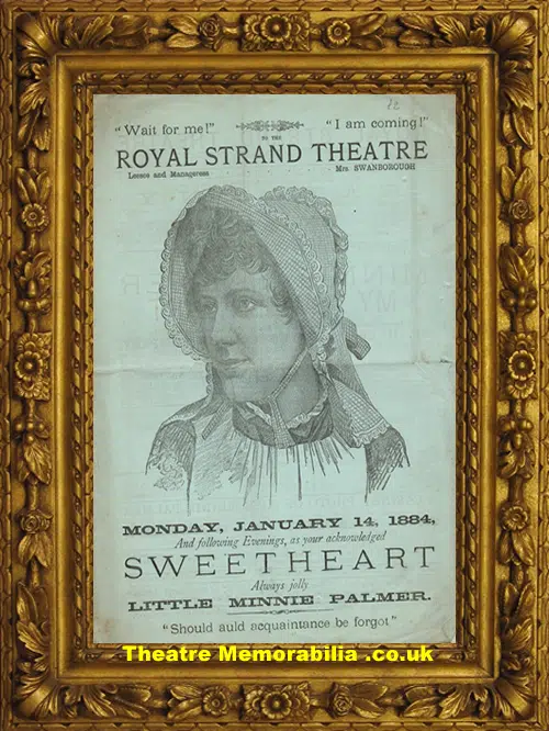 London Strand Theatre - Sweetheart - 1884