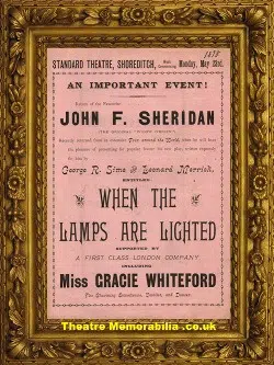 London Strand Theatre – When The Lamps Are Lighted – 1898