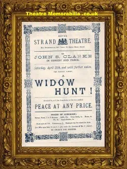 London Strand Theatre – Widow Hunt – 1885
