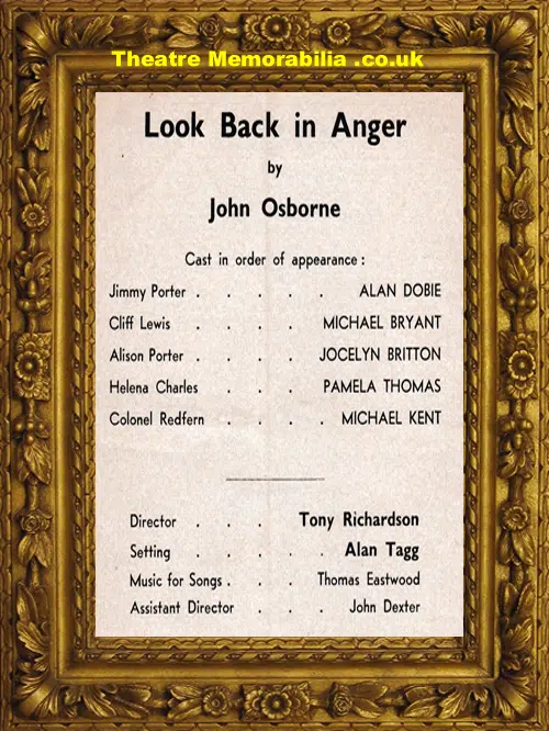 London Streatham Hill Theatre - Look Back In Anger - 1956