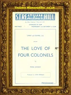 London Streatham Hill Theatre – Love Of Four Colonels – 1951