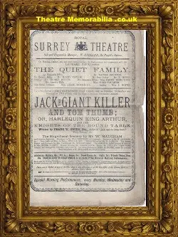 London Surrey Theatre – Jack The Giant Killer – 1877