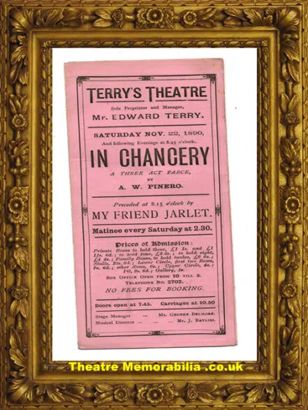 London Terrys Theatre – In Chancery – 1890