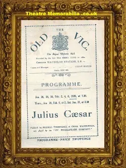 London The Old Vic Theatre – Julius Ceasar – 1920