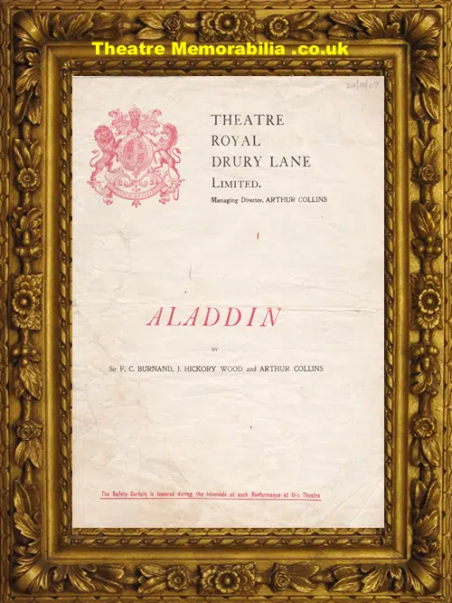 London Theatre Royal - Aladdin - 1909 - Pantomime