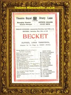 London Theatre Royal – Becket – 1905