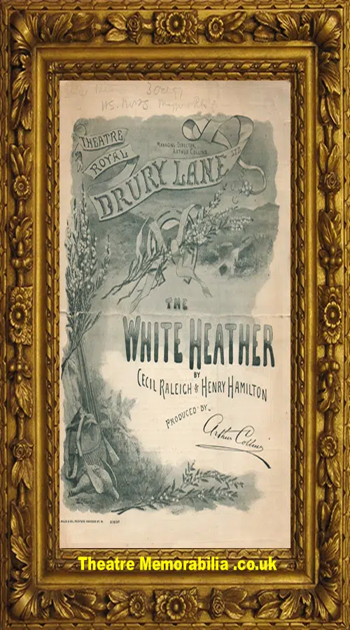 London Theatre Royal Covent Garden - White Heather - 1897