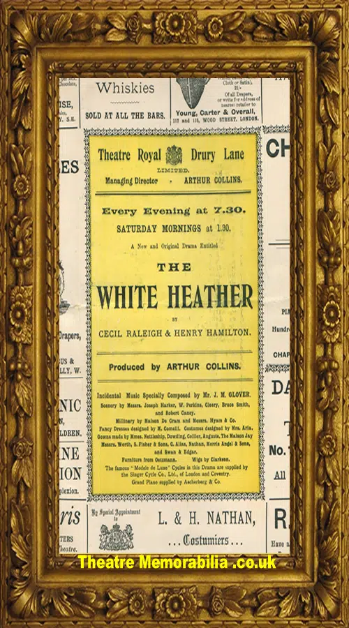 London Theatre Royal Covent Garden - White Heather - 1897