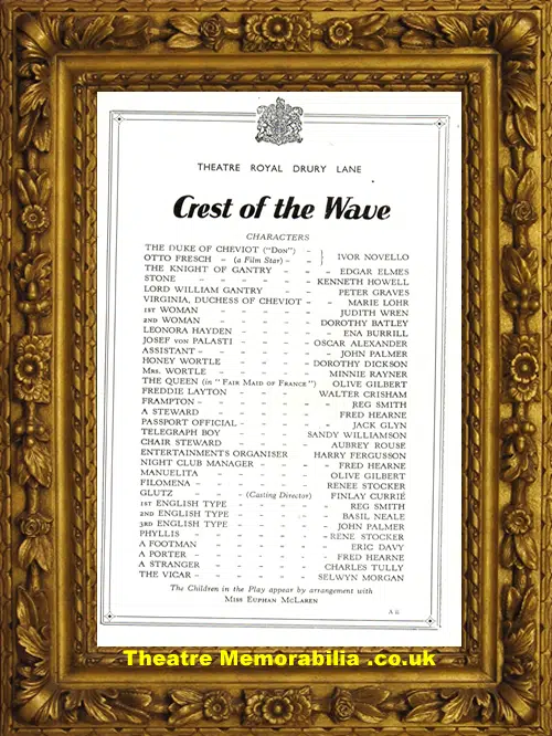 London Theatre Royal - Crest Of The Wave - 1940s - Ivor Novello