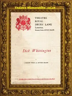London Theatre Royal – Dick Whittington – 1909 – Pantomime