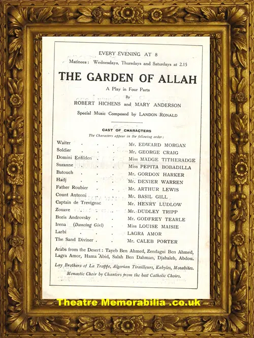 London Theatre Royal - Garden of Allah - 1940s