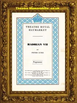 London Theatre Royal – Hadrian V11 – 1969