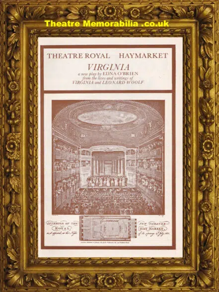 London Theatre Royal Haymarket – Virginia – 1981 – Maggie Smith