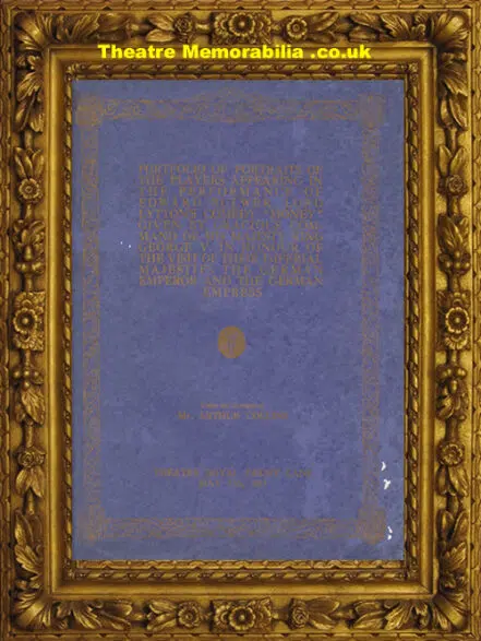 London Theatre Royal – Money – 1911 – Special King George V