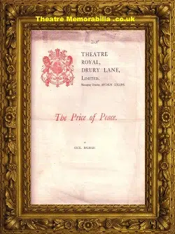 London Theatre Royal - Price Of Peace - 1900