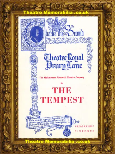 London Theatre Royal – The Tempest – 1957 – John Gielgud