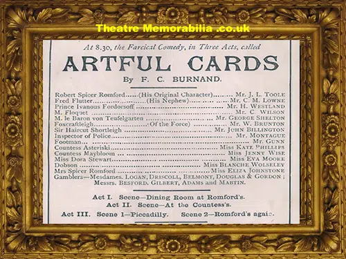 London Toole's Theatre - Artful Cards - 1899
