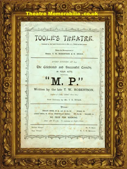London Toole’s Theatre – MP – Circa late 1800’s