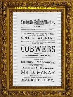 London Vaudeville Theatre – Cobwebs – 1880