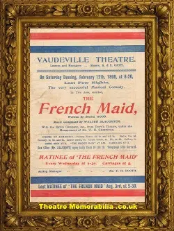 London Vaudeville Theatre – French Maid – 1898